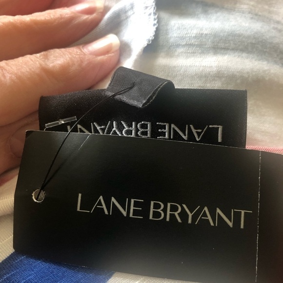 Lane Bryant Stretch Striped Maxi Tank Jersey Knit Dress 18/20  Beach Ruched Hem - Picture 9 of 10